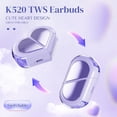 thumbnail image 2 of Heart Wireless Earbuds for Girls Kids, Cute Mini Tiny Small Invisible Earbuds Wireless Bluetooth for Small Ears Canals Women Rose Gold Kawai Blue Tooth Ear Buds for iPhone Android, 2 of 7