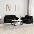 thumbnail image 1 of vidaXL 2 Piece Sofa Set with Cushions Black Velvet, 1 of 4