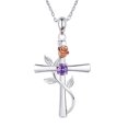 thumbnail image 2 of Wentin Reduced Necklaces & Pendants Personalise Crucifix Rose Diamond Necklace For Women Necklace Necklace Memorial Pendant Jewelry Gift, 2 of 2
