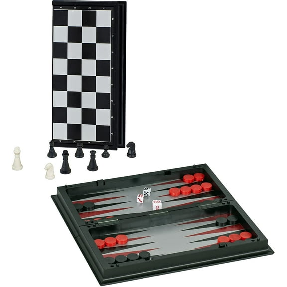 WE Games Magnetic 3-in-1 Combination Game Travel Set - 11 inches