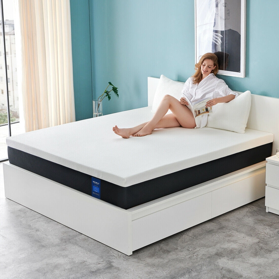 Molblly 10 inch Gel Memory Details about   Queen Mattress 