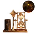thumbnail image 2 of Vintage Decor Hourglass Pen Holder Antique Quicksand Street Lamp Pen Holder Led Sand Glass Desktop H, 2 of 4