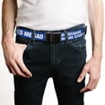 thumbnail image 2 of Adjustable Belt, Clamp Buckle, Cut-to-Fit, Sheldon I Cry Because Others are Stupid Makes Me Sad Blue, 2 of 3