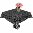 thumbnail image 2 of Black White Striped Table Cloth Waterproof Tablecloths, Abstract Modern Art Irregular Stripe Tablecloth Dining Table Cover for Kitchen Party Tabletop Outdoor, Square Tablecloth 54x54 Inch, 2 of 9