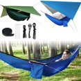 thumbnail image 5 of Hamaca de camping con mosquitera de nailon, doble, impermeable, ligera, portátil para senderismo, pesca, 5 of 5