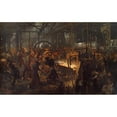 thumbnail image 3 of Adolph Menzel 18x13 Black Modern Framed Museum Art Print Titled - The Iron Rolling Mill (Modern Cyclopes) (1875), 3 of 5