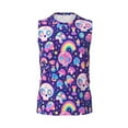 thumbnail image 4 of Yiaed Skull mushroom rainbow Print Men's Singlet Vests Summer Running Muscle Tank Tops Gym Undershirt Round Neck Sleeveless for man, 4 of 5