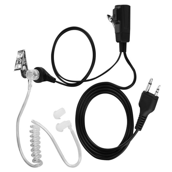 Auricular de tubo transparente de aire, micrófono Heatset para auriculares de Radio Walkie Talkie Midland