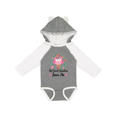 

Inktastic My Great Grandma Loves Me Owl Girls Long Sleeve Baby Bodysuit