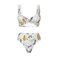 thumbnail image 4 of Rocae Colorful Poodle Dog for Bikini Set for Women Two Piece Sexy High Swimsuits Split Crossover Bikini Large, 4 of 9