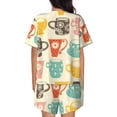 thumbnail image 6 of Sigee Vintage Cup for Sleepwear Casual Pjs with Pockets Women's Pajamas Sets Shorts 2 Piece Short Sleeve Lounge Sets 3X-Large, 6 of 9