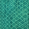 thumbnail image 1 of Ahgly Company Machine Washable Indoor Square Abstract Turquoise Blue Modern Area Rugs, 7' Square, 1 of 4