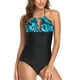 thumbnail image 4 of Bañador de bikini de una pieza con relleno y estampado superpuesto de talla grande para mujer Fridja  nalpqowj20367, 4 of 7