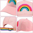 thumbnail image 3 of Gorras de béisbol para niños y niñas, sombrero ajustable para el sol, sombrero de verano con arcoíris, gorra con visera deportiva para niños y niñas, deportes al aire libre, 3 of 5