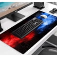 thumbnail image 3 of Large Extended Gaming Mouse Pad with Stitched Edges, Non-Slip Waterproof Rubber Base Mouse Pad for Office, Computer, Keyboard, Laptop and Home Desk Pad 35.4 x 15.7 x 0.12 Inch (American Antique Flag), 3 of 7