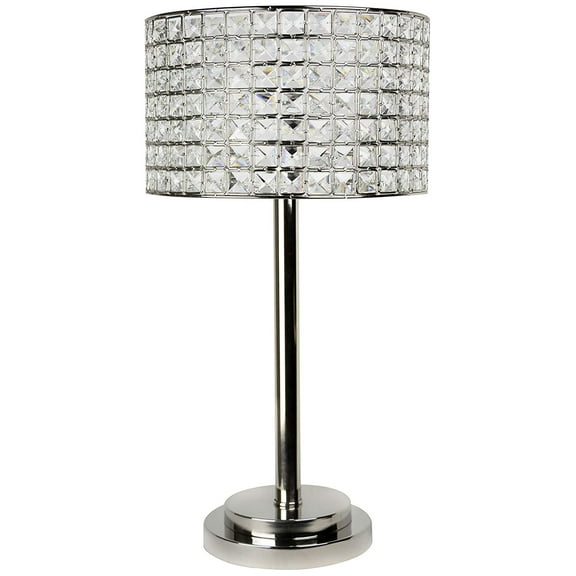Grandview Gallery 25.75 Inch 100W Modern Glam Crystal Stud Table Lamp