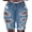 bleu, variante sur Frostluinai Short en Jean Déchiré pour Femmes Taille Haute Coupe Ajustée Short en Denim Couleur Unie Short en Jean Extensible Short en Denim Confortable avec Poche