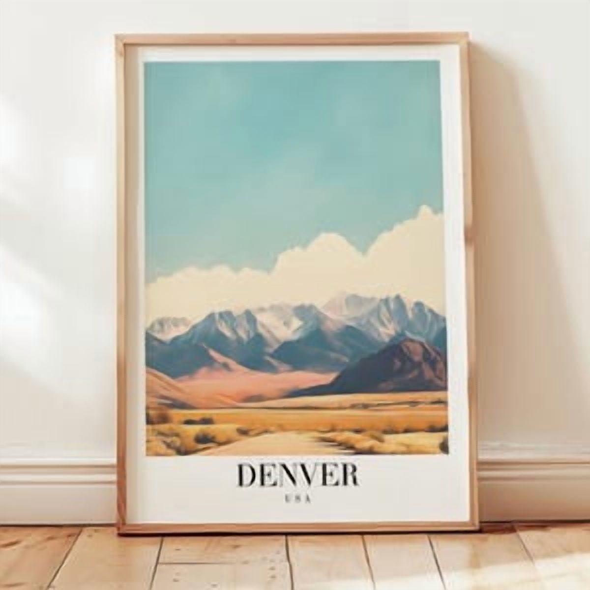 Denver Retro Travel Poster, Poster Home Decor , Poster Print Only