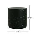 thumbnail image 2 of Zayden Outdoor Patio Round Accent Table, Concrete, Black Marble, 2 of 6