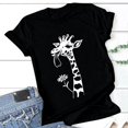 thumbnail image 4 of Nuoqisi T-Shirts pour Femmes Grande Taille à Manches Courtes, Col Rond, T-Shirt Graphique Décontracté, 4 of 6