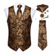 thumbnail image 1 of Conjunto de chaleco y corbata DiBangu, chaleco formal de cachemir para hombre, 1 of 6