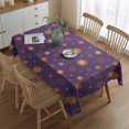 thumbnail image 2 of Purple Sun Star Circle Pattern Rectangle Tablecloth 60"x84",Waterproof Polyester Rectangle Table Cloth, Wipeable Spillproof Polyester Tablecloth for Dining, Camping, Indoor and Outdoor, 2 of 5