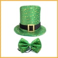 thumbnail image 4 of Prolriy Green Top Hat St. Green Velvet Top Hat with and Tree Topper Accessory St Patricks Day Hat Army Green, 4 of 4