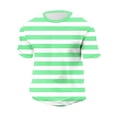 thumbnail image 5 of Lutiedan Mens T-Shirt Loose Fit Stripes Crewneck Lightweight Cooling Casual Tee Waffle Summer Vacation Short Sleeve Basic Tees, 5 of 6
