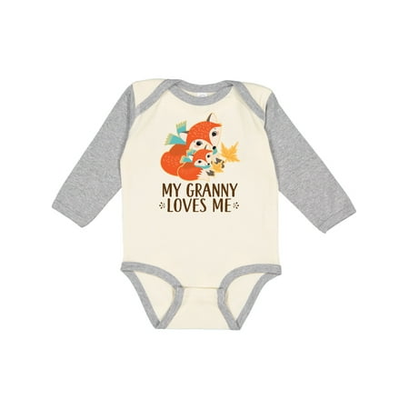 

Inktastic Granny Loves Me Gift Fox Gift Baby Boy or Baby Girl Long Sleeve Bodysuit