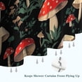 thumbnail image 6 of Red Mushroom Leaf Black Pattern Shower Curtain 84"x72" ,Bathroom Decorative Shower Curtains Set with 12 Hooks,Modern Waterproof Washable Shower Curtain, 6 of 6