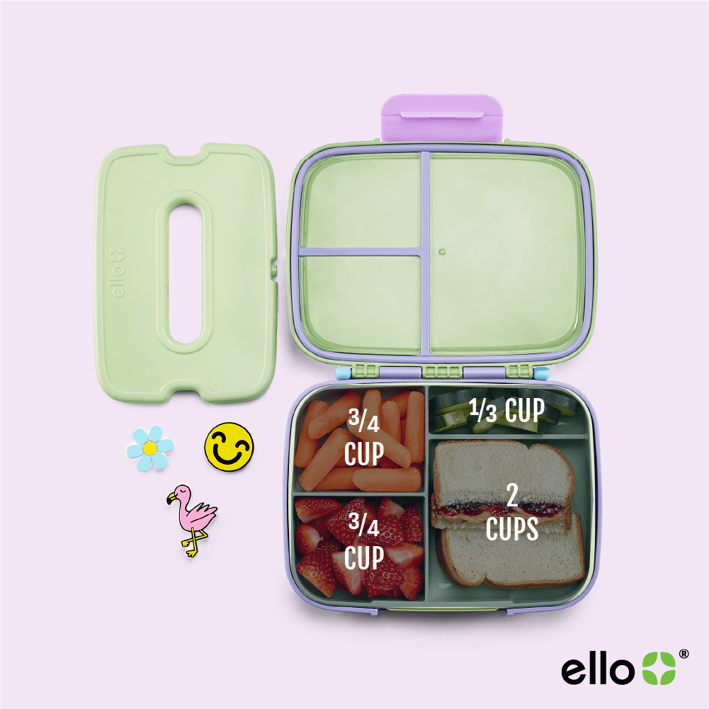 Ello Benni Kids Bento Lunch Box with Ice pack, Purple