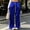 Blue1, variant on Kojanyu Women's Satin Wide Leg Drawstring Sweatpants Elastic High Waist Loose Pants Casual Lounge Trousers with Side Pockets