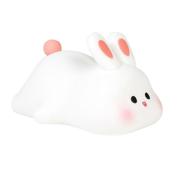 Baby Silicone Night Light Cute Panda Rabbit Rechargeable Dimmable Tap Nursery Lamp for Children Boys Girls Gift