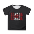 thumbnail image 1 of TIEVOSA T-Shirt à Manches Courtes pour Filles de la Fête du Canada, T-Shirt d'Été à Col Rond, Coupe Décontractée, Chandails de Base pour 3-4 Ans, 1 of 4