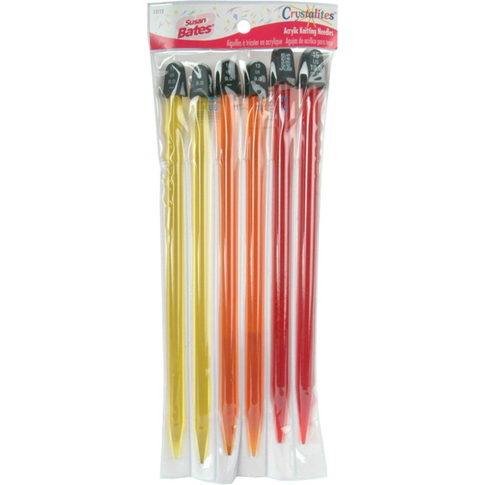 Crystalites Single Point Knitting Needles 10 Gift SetSizes 11 To 15