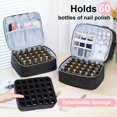 thumbnail image 2 of Bolsa organizadora de esmaltes de uñas Uross con capacidad para 60 botellas, color negro, 2 of 6