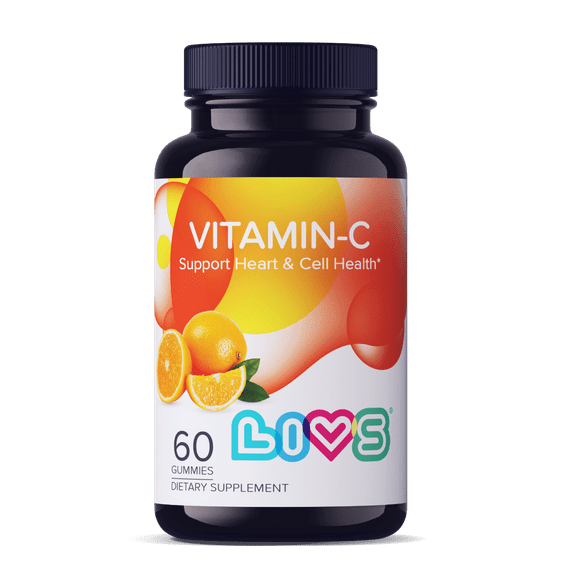 LIVS Vitamin C Gummies – Immune Support Supplement, 250mg Vitamin C, Natural Orange Flavor, Wellness Boost - 60 Count