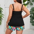 thumbnail image 5 of DHFJKG Tankini Set Swimsuit For Women Twist Front Adjustable Straps Swimwear With High Waist Swim Shorts Comfortable Two Piece Bathing Suit Vacation Beachwear, 5 of 5