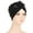 Black, variant on Women Shiny Sequin Turban Beanie Hat Stretch Cap Headwear Hair Wrap Headwrap