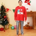 thumbnail image 3 of URMAGIC Matching Family Sleepwear Sets Christmas Pajamas with Cute Bear and Plaid Printed Long Sleeve Tee and Bottom Loungewear, 3 of 10