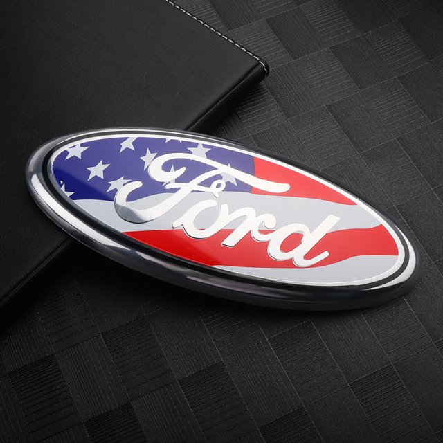 Car Front Grille Emblem Rear Trunk Lid Logo Sticker Decor For Fiesta Focus 2 Mondeo mk4 Mustang Ranger Kuga S-MAX Transit H 15x5.8cm