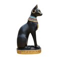 thumbnail image 2 of Estatua de gata Bastet, antigua figura coleccionable de decoración de escritorio, escultura de gatita Bastet para mesa, estante de oficina, 2 of 9