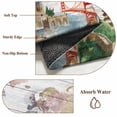 thumbnail image 6 of Area Rug for Living Room, World Map Non-Slip Indoor Large Carpet for Bedroom/Dining Room, Country Famous Building Tourism Bridge Wooden Washable Low-Profile Rectangle Floor Runner Rugs - 5 x 7 Ft, 6 of 7