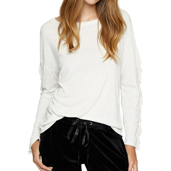Sanctuary Womens Leona Ruffled Long Sleeves T-Shirt