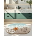 thumbnail image 4 of Alfombra de baño LUMI Beach, suave y absorbente, antideslizante, 55 x 85 cm, Sea Beach, 4 of 9