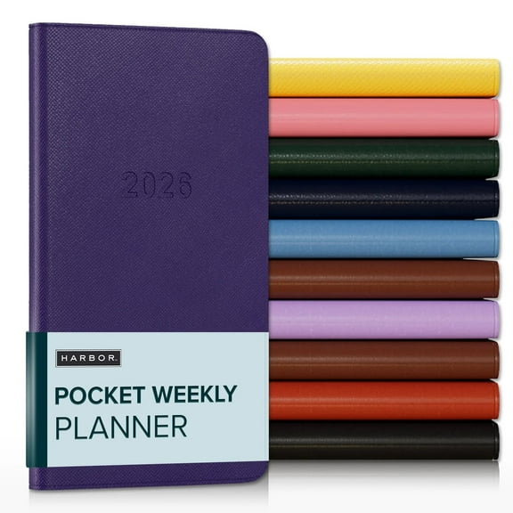 Harbor Pocket Weekly Planner 2026 - Key West Dark Purple - 6x3.25"