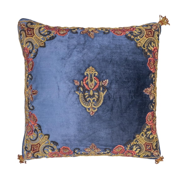 Regina Silk Velvet Throw Pillow, 18" X 18"