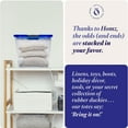 thumbnail image 5 of Homz 64-Quart Clear Stackable Plastic Storage Container, Blue/Clear, 5 of 9