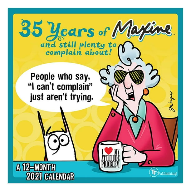 2021 Maxine Humor Mini Wall 7"x7" Calendar, Officially Licensed Art