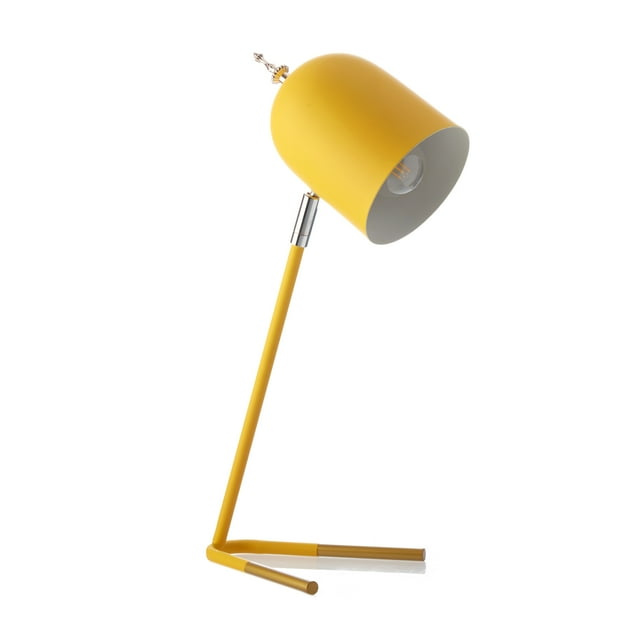 Lámpara De Mesa Metal Moderna Usa Foco 7W Amarillo Decolamp S3028